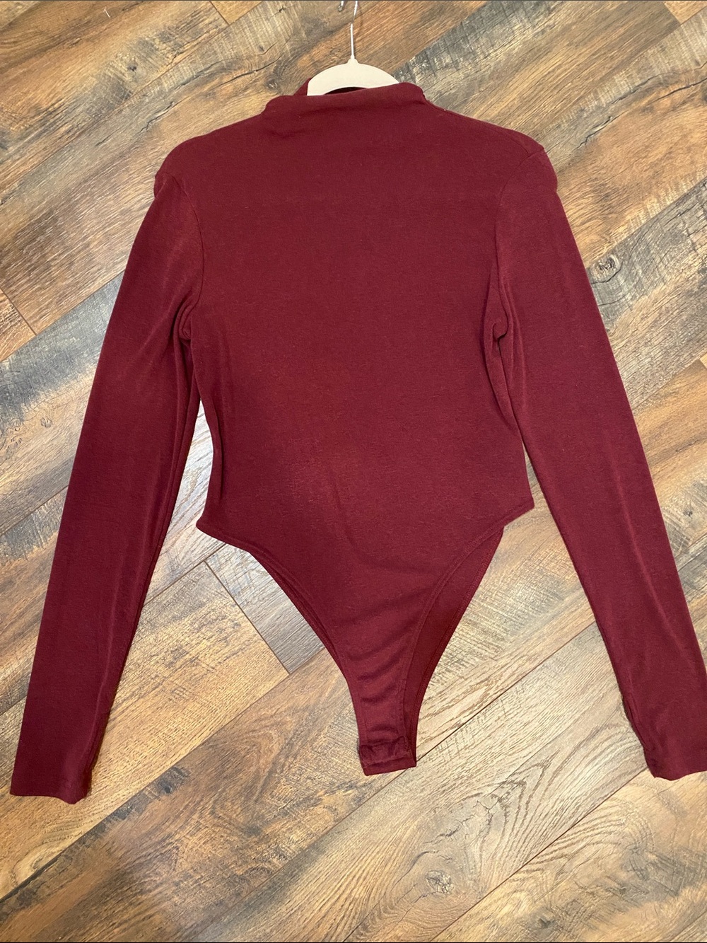 Long Sleeve Burgundy Bodysuit